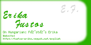 erika fustos business card